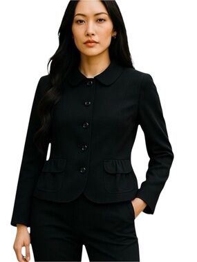 John Meyer Black Long Sleeve Jacket NWOT Size 10